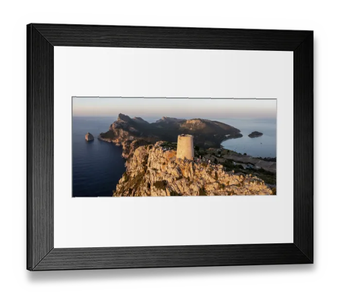 Framed Print : Aerial view, Albercutx watchtower