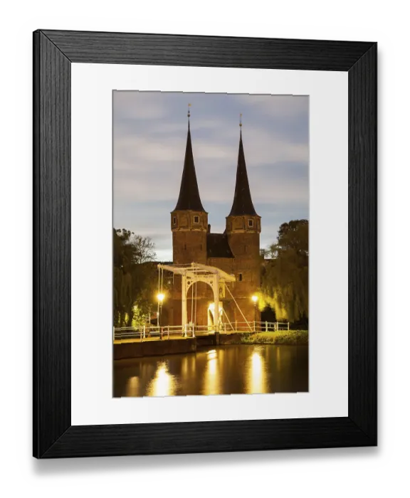 Framed Print : Oostpoort Gate, Delft, Holland, The Netherlands