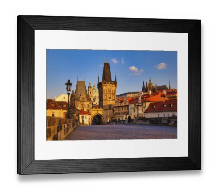 Framed Print : Lesser Town Bridge Tower in the early morning
