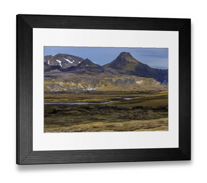 Framed Print : Volcanic landscape, lava, mountainous Framed Print : Volcanic landscape, lava, mountainous