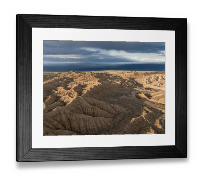 Framed Print : Evening mood, Canyon runs through landscape