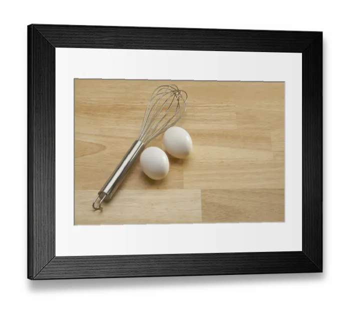 Framed Print : Mixer and eggs on a wooden background Framed Print : Mixer and eggs on a wooden background