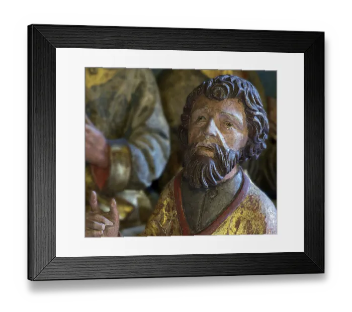 Framed Print : Disciples of Jesus, detail of the figuratively depicted Last Supper Framed Print : Disciples of Jesus, detail of the figuratively depicted Last Supper