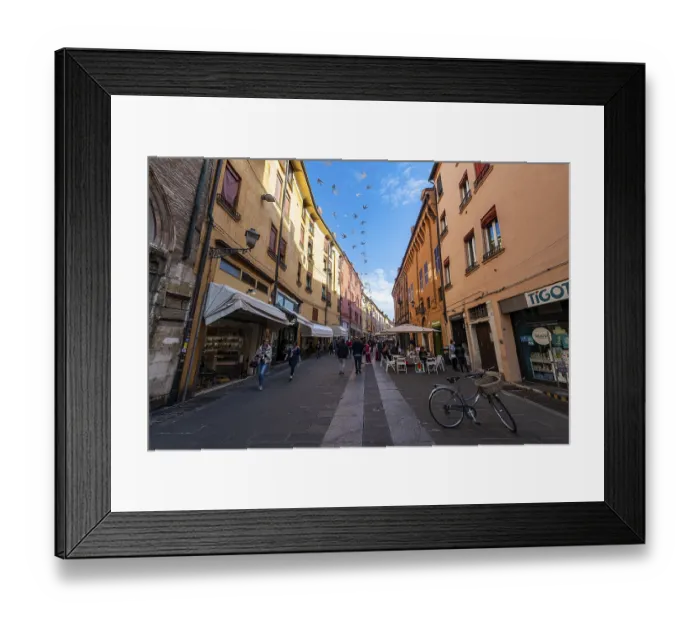 Framed Print : Pedestrian zone, Unesco world heritage site Ferrara Framed Print : Pedestrian zone, Unesco world heritage site Ferrara