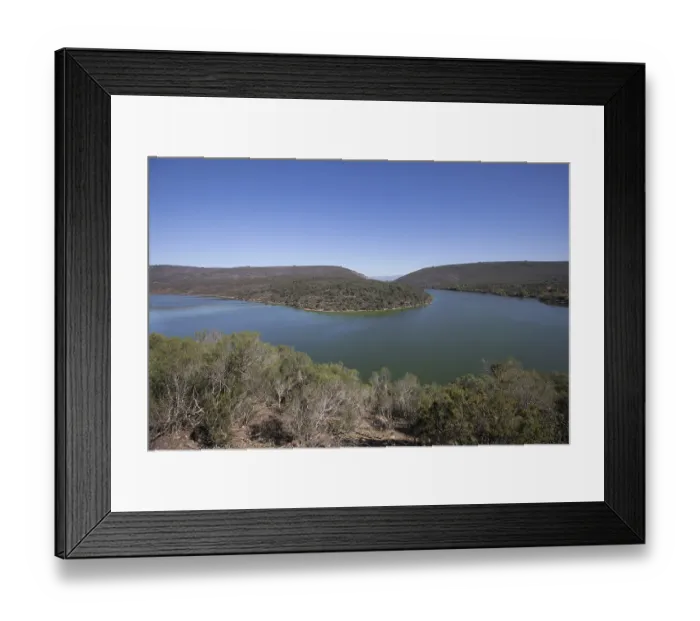 Framed Print : River bend in the Monfrague National Park