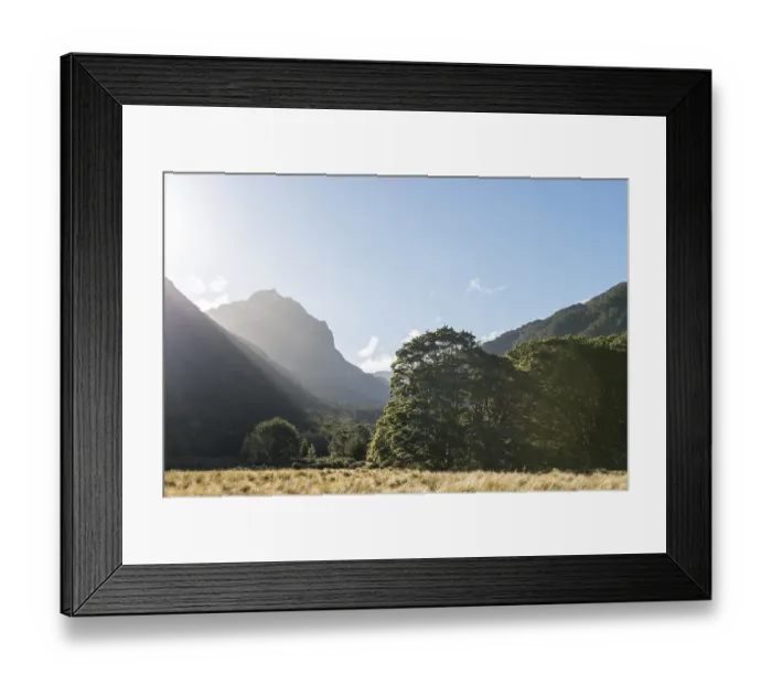 Framed Print : Mountains and forest, Iris Burn Flat Framed Print : Mountains and forest, Iris Burn Flat