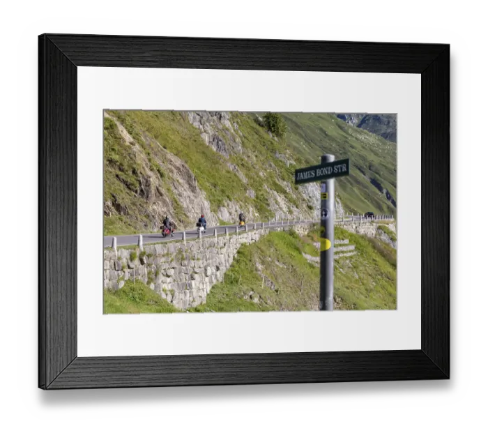 Framed Print : James Bond Goldfinger curve viewpoint on the Furka Pass