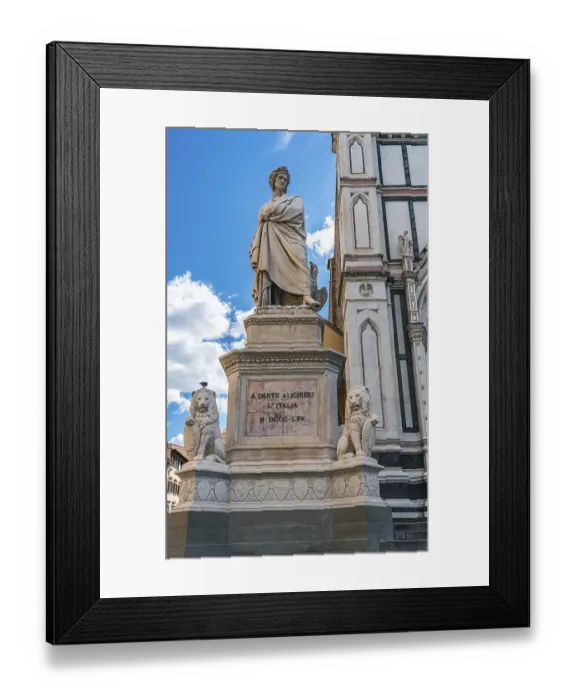 Framed Print : Statue and Monument to Dante Alighieri in Piazza Santa Croce Framed Print : Statue and Monument to Dante Alighieri in Piazza Santa Croce
