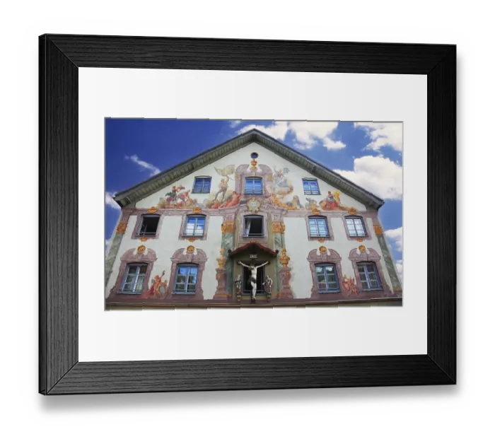 Framed Print : Gattinger House, pharmacy, wall painting by Heinrich Bickel Framed Print : Gattinger House, pharmacy, wall painting by Heinrich Bickel