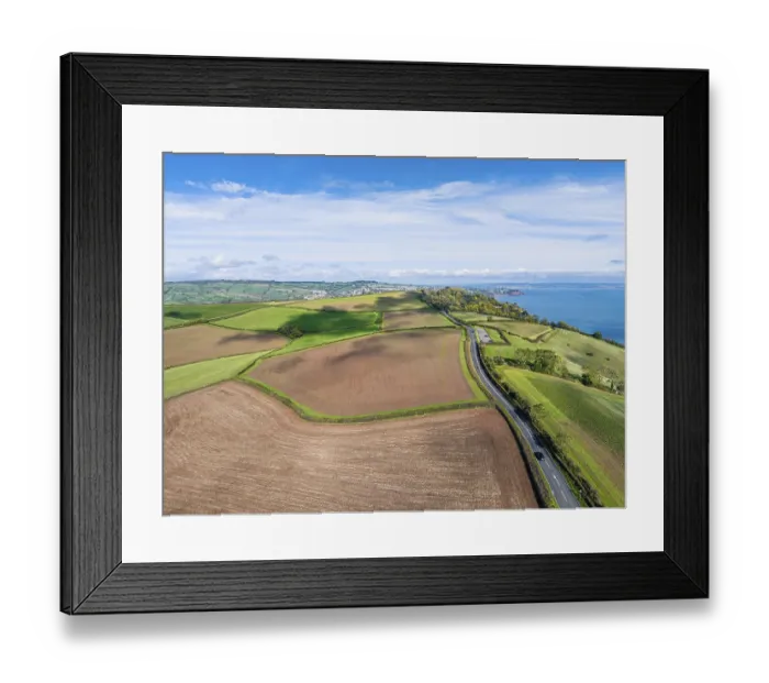 Framed Print : Fields and Farmlands over Labrador Bay Framed Print : Fields and Farmlands over Labrador Bay