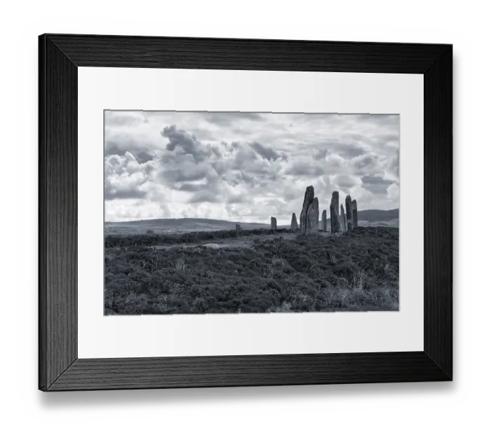 Framed Print : Neolithic stone circle, henge, Ring of Brodgar Framed Print : Neolithic stone circle, henge, Ring of Brodgar