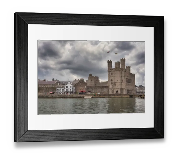 Framed Print : Caernarfon Castle, County Gwynedd, Wales, UK