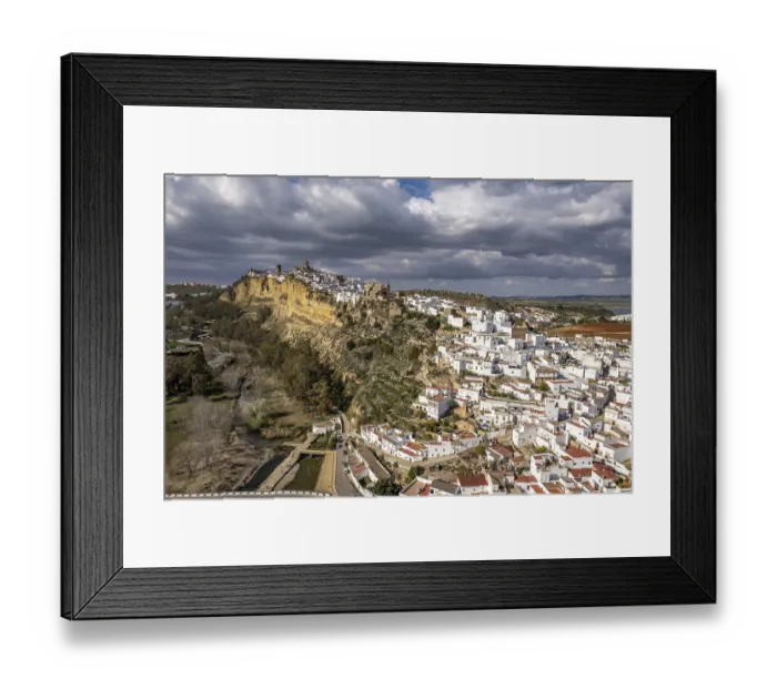 Framed Print : The white houses of Arcos de la Frontera seen from above Framed Print : The white houses of Arcos de la Frontera seen from above