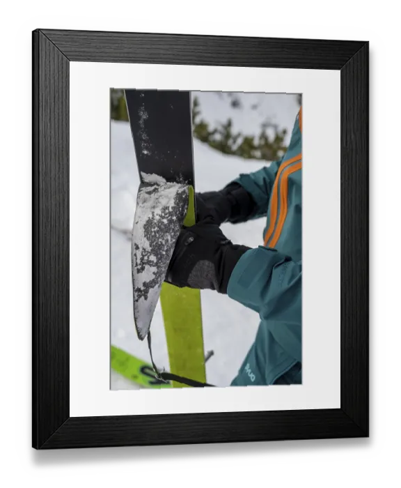 Framed Print : Ski tourers, during the up-lining