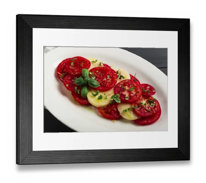 Framed Print : Caprese salad, Italian traditional dish