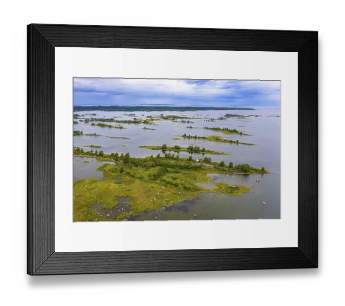 Framed Print : Aerial of the Unesco world heritage site Kvarken archielago