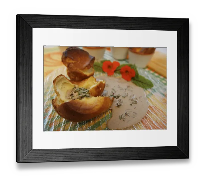 Framed Print : Swabian cuisine, Pfitzauf with sorrel sauce Framed Print : Swabian cuisine, Pfitzauf with sorrel sauce