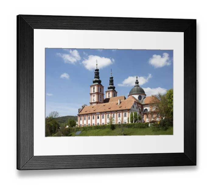 Framed Print : Baroque, Franciscan monastery, place of pilgrimage Framed Print : Baroque, Franciscan monastery, place of pilgrimage