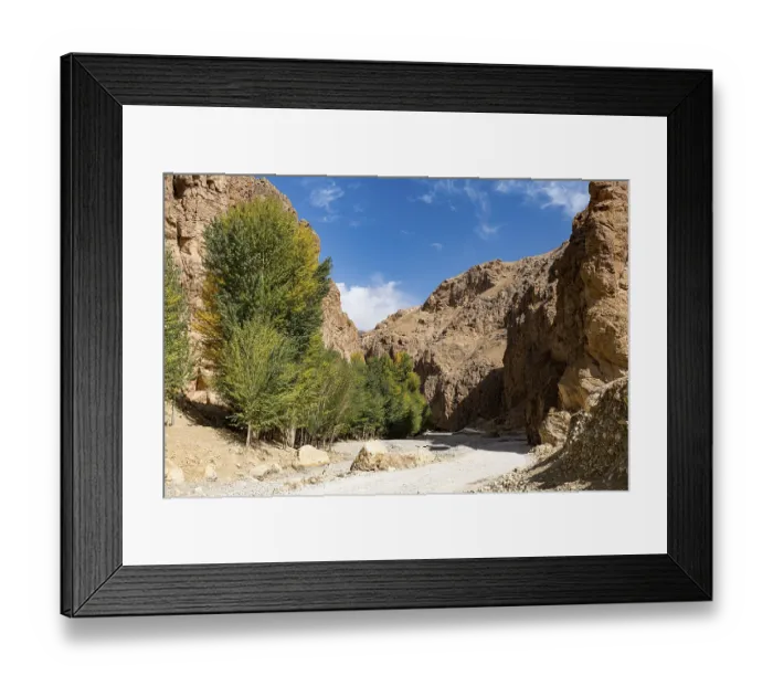 Framed Print : Road leading through a deep gorge Framed Print : Road leading through a deep gorge