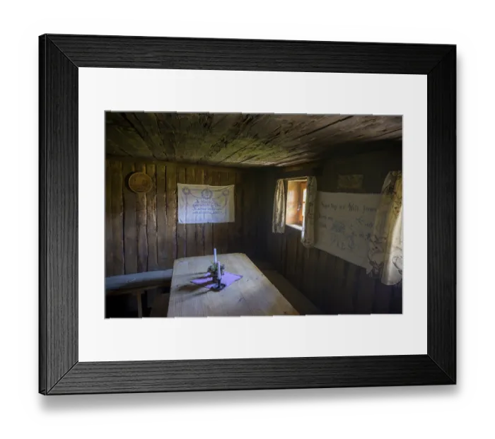 Framed Print : Stube in the Karseggalm, GroBarl Framed Print : Stube in the Karseggalm, GroBarl