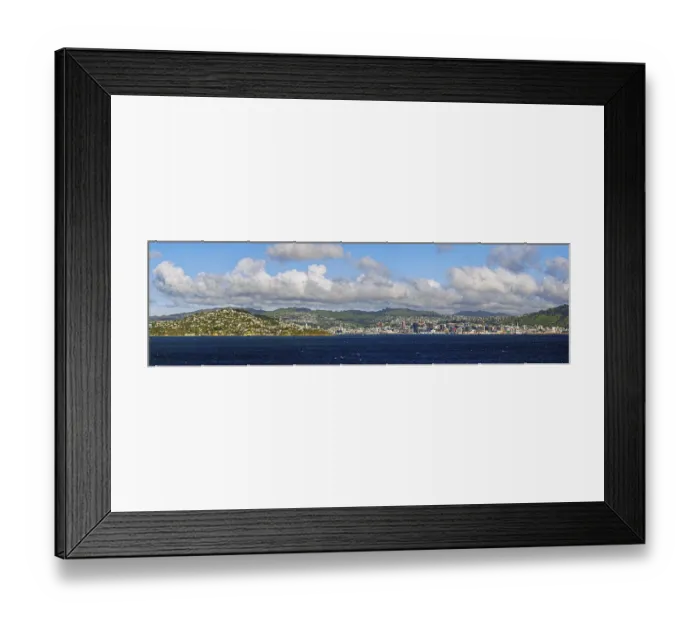 Framed Print : Panoramic view from the sea, Wellington Framed Print : Panoramic view from the sea, Wellington