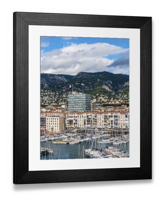 Framed Print : Port of Toulon, Mediterranean Sea, France