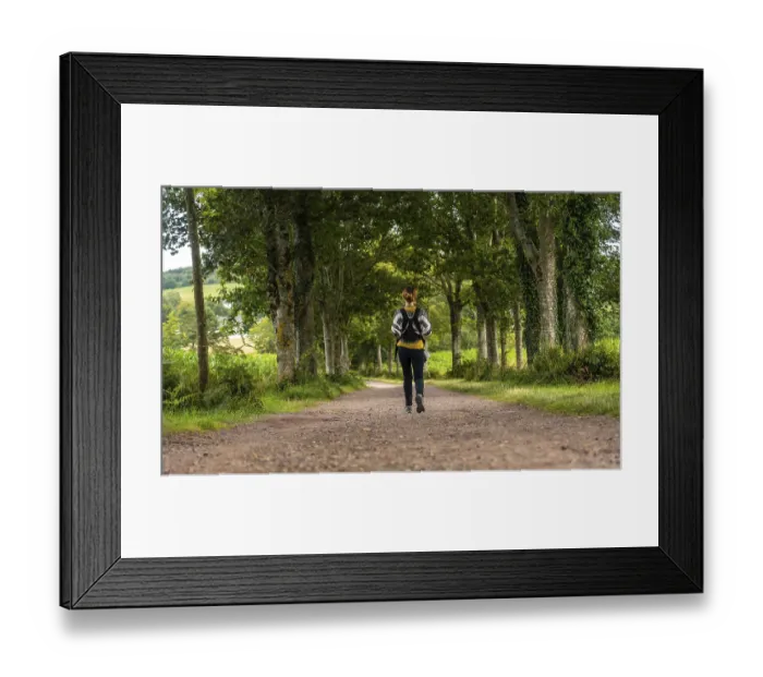 Framed Print : A young mother with her baby in the Broceliande forest