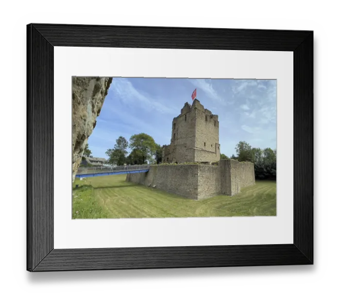 Framed Print : Ruin of Altendorf Castle, castle tower with viewing platform
