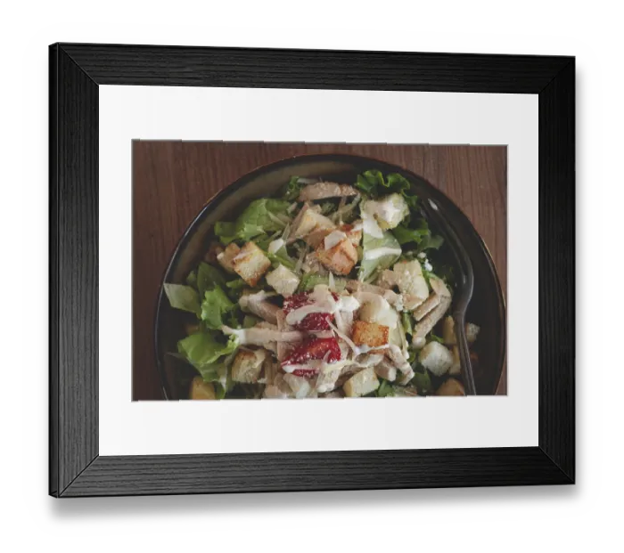 Framed Print : Classic Caesar salad, close-up Framed Print : Classic Caesar salad, close-up