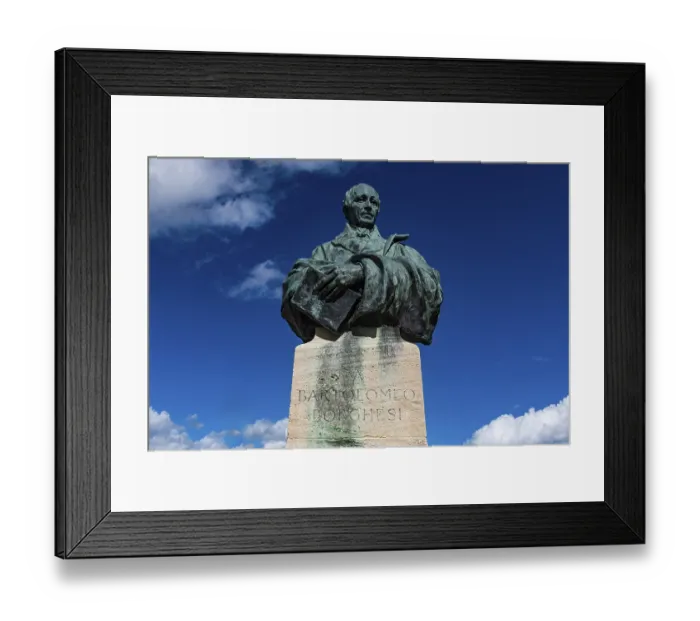 Framed Print : Monument Bartolomeo Borghesi, historic center