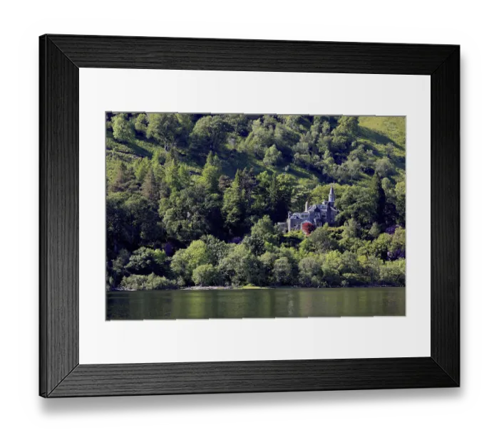 Framed Print : Romantic Loch Awe Hotel on Loch Awe Framed Print : Romantic Loch Awe Hotel on Loch Awe