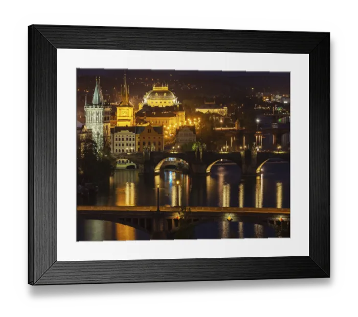 Framed Print : Travel Prague concept background