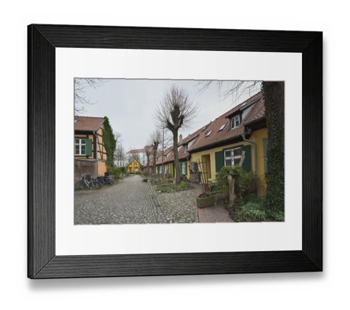 Framed Print : Half-timbered houses at Johanniskloster Framed Print : Half-timbered houses at Johanniskloster