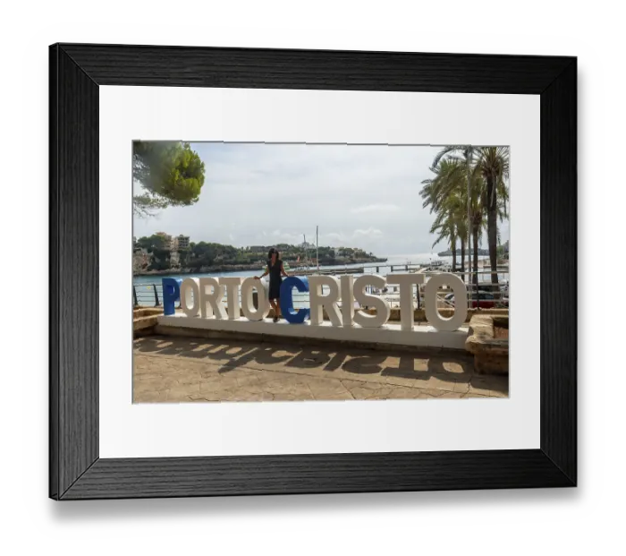 Framed Print : Woman enjoying summer holidays in porto cristo Framed Print : Woman enjoying summer holidays in porto cristo