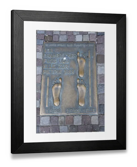 Framed Print : Bronze plaque foot and ulna, metric