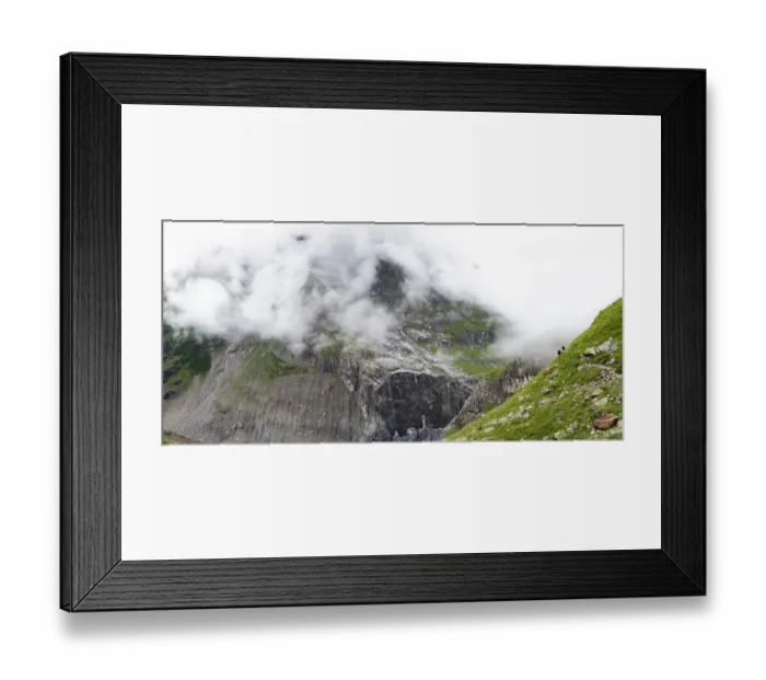 Framed Print : Cloudy mountain landscape, Bernese Alps