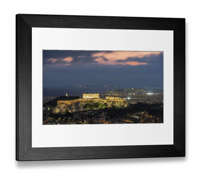 Framed Print : View over the sea of houses of Athens