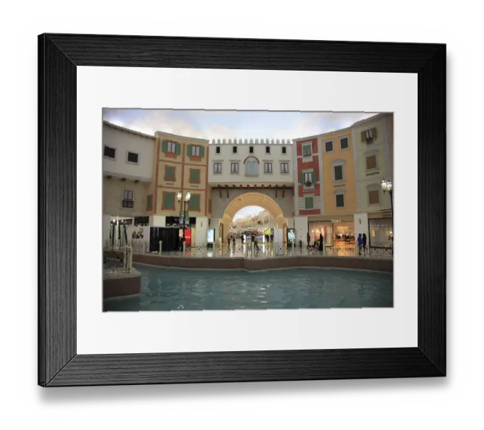Framed Print : The Villaggio Italian Style Shopping Centre