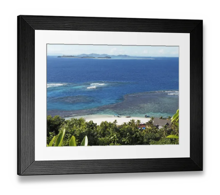 Framed Print : Beach, the South Seas, Matamanoa Island