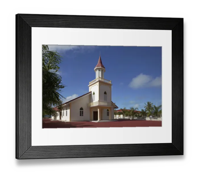 Framed Print : Maohi Protestant Church in Anau Framed Print : Maohi Protestant Church in Anau