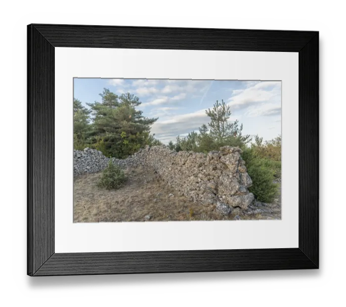 Framed Print : Stone wall on the Causse Mejean in the Cevennes Framed Print : Stone wall on the Causse Mejean in the Cevennes