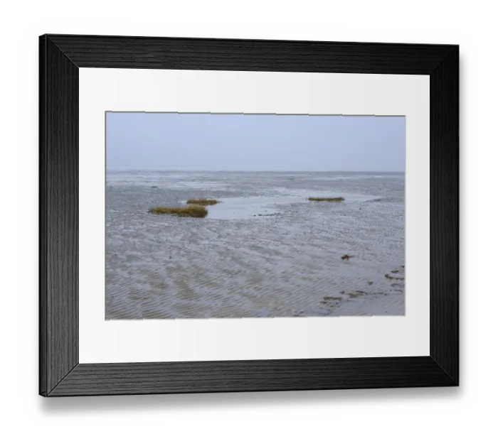 Framed Print : Mudflats at low tide in the Wadden Sea National Park Framed Print : Mudflats at low tide in the Wadden Sea National Park