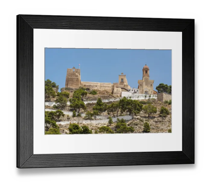 Framed Print : Castle of Cullera, Spain