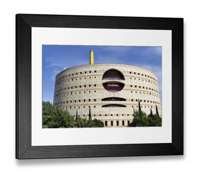 Framed Print : Torre Triana, round building, office tower Framed Print : Torre Triana, round building, office tower