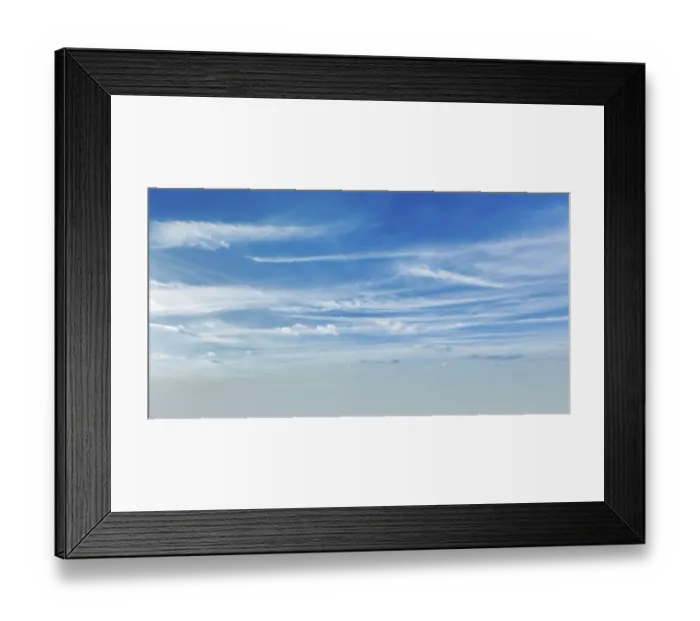 Framed Print : Blue sky with white clouds