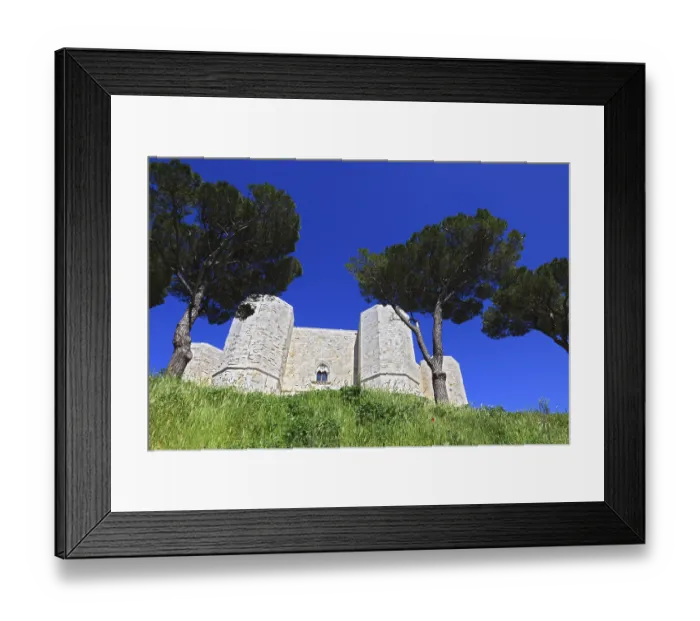 Framed Print : Castel del Monte, castrum Sancta Maria de Monte Framed Print : Castel del Monte, castrum Sancta Maria de Monte
