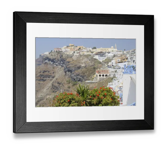Framed Print : View of Fira, Santorini, Greece Framed Print : View of Fira, Santorini, Greece