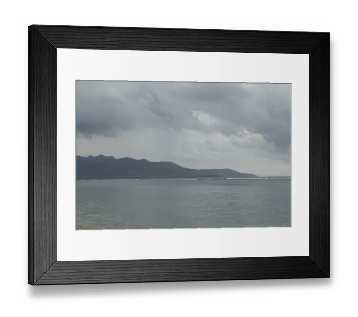 Framed Print : Lombok and Gili Air islands, overcast Framed Print : Lombok and Gili Air islands, overcast