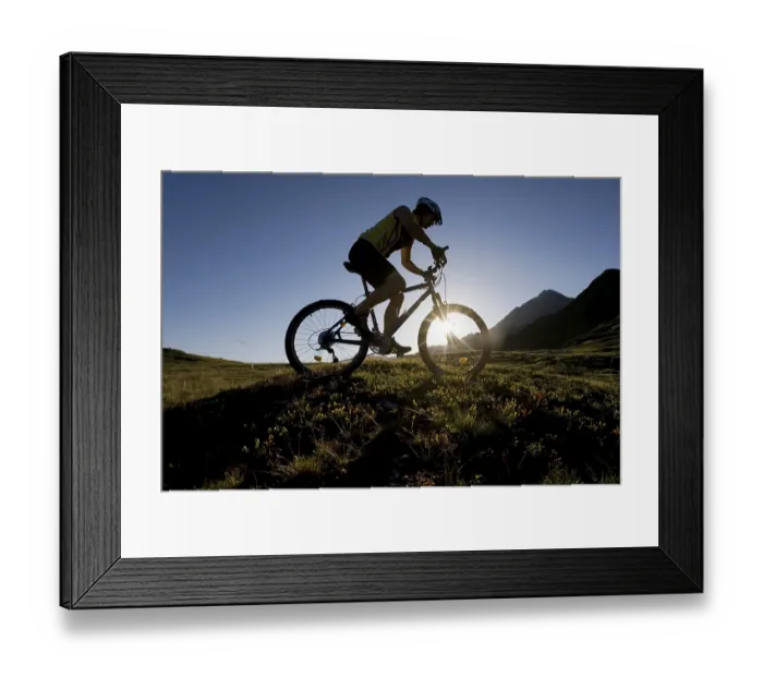 Framed Print : Mountainbiker, Northern Tyrol, Austria, Europe