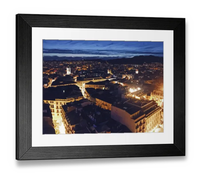 Framed Print : Malaga, Spain circa January, 2020: Streets of Malaga Framed Print : Malaga, Spain circa January, 2020: Streets of Malaga